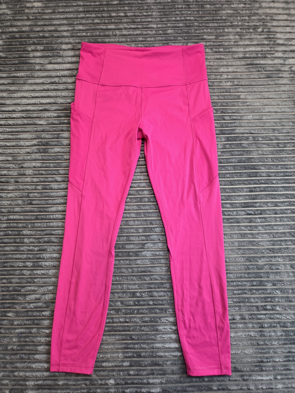 CRZ YOGA Hot Pink High-Waist Leggings with Side Pockets